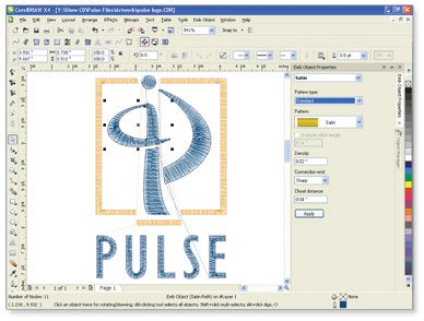 Product Info Create embroidery inside CorelDRAW